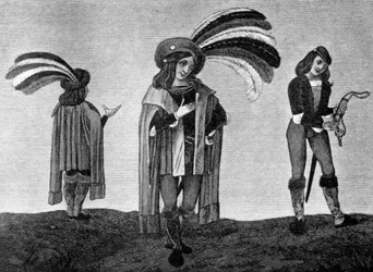Coiffure masculine, fin 15e début 16e siècle, 1910