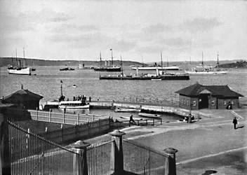 Man o War Stairs et Farm Cove, vers 1900