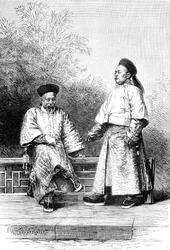 Ministres mandchous, chefs de banquiers, vers 1890