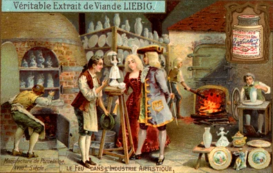 Fabrication de porcelaine au 18e siècle, vers 1900