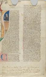 Feuille de manuscrit, 14e siècle
