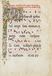 Feuille de manuscrit avec Saint Jean l