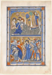 Feuille de manuscrit avec l