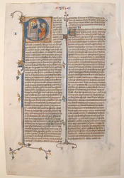 Feuille de manuscrit avec l