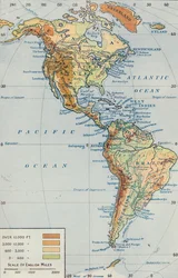 Carte - Le continent américain, 1916