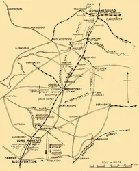 Carte montrant les lignes d