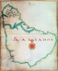 Carte de la Barbade, 1683