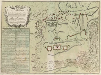 Carte de la bataille de Savuchny, 1739-1740