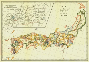 Carte du Japon en provinces à l