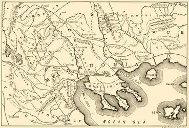 Carte de la Macédoine et des districts adjacents, 1890