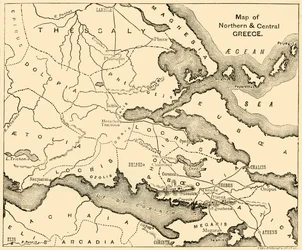 Carte de la Grèce du Nord et Centrale, 1890