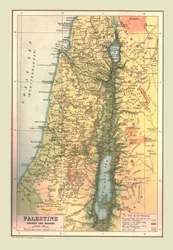 Carte de la Palestine, ancienne et moderne, 1902