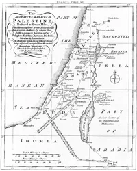 Carte de Palestine basée sur des auteurs anciens