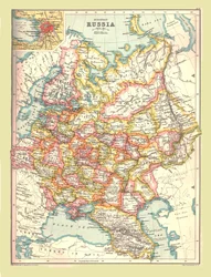 Carte de la Russie, 1902