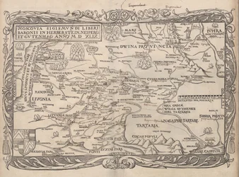 Carte de la Russie De : Rerum Moscoviticarum commentarii.., 1556