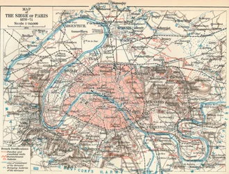 Carte du siège de Paris, 1870-71, 1907