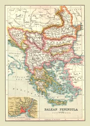 Carte de la péninsule balkanique, 1902