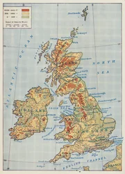 Carte des îles britanniques, 1910