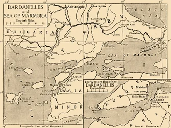 Carte des Dardanelles et de la mer de Marmara, c1914, 1920