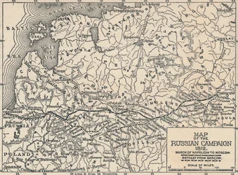 Carte de la campagne de Russie, 1812, 1896