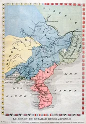 Carte de la guerre russo-japonaise, 1904