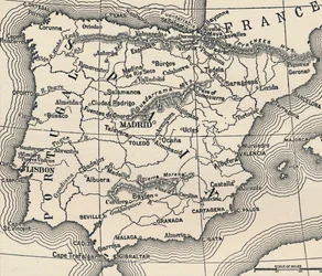 Carte de la campagne espagnole, vers 1807-1814, 1896