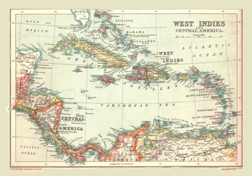Carte des Antilles et de l