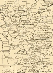 Carte montrant la frontière entre la France et l