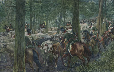 Les soldats de Marbot fourrageant lors de la retraite, 1896