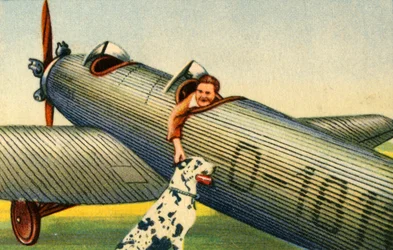Marga von Etzdorf avec son avion, 1932