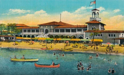 Plage de baignade de Marianao, La Havane, Cuba, vers 1910
