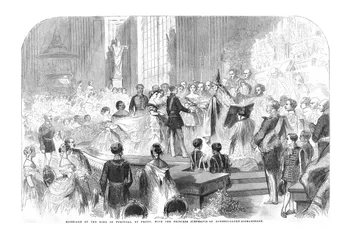 Mariage du roi du Portugal, par procuration, avec la princesse Stéphanie, 1858