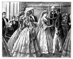 Mariage de la princesse Alice et de Ludwig IV, grand-duc de Hesse, 1er juillet 1862
