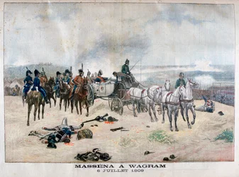 Le maréchal Masséna à la bataille de Wagram, Autriche, 5-6 juillet 1809, 1904