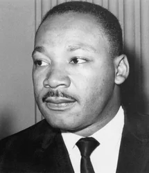 Martin Luther King Jr, militant américain des droits civiques des noirs, vers 1968