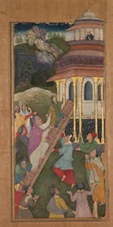 Marie monte les escaliers du temple, du Mirat al-quds Miroir de la sainteté..., 1602-1604
