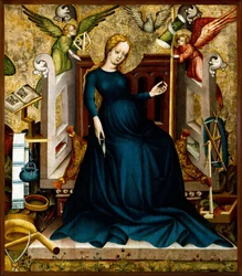 Marie au rouet de Güssing, vers 1410