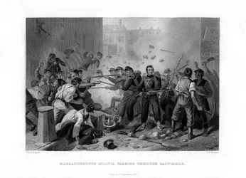 Milice du Massachusetts passant par Baltimore, 1861
