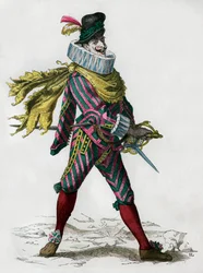 Matamore, capitaine, tueur à gages, type espagnol, XVIIe siècle, 1882-1884