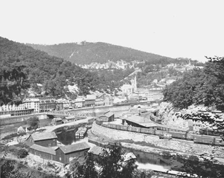 Mauch Chunk, Pennsylvanie, montrant le mont Pisgah, USA, vers 1900