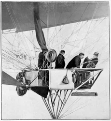 Maurice Berteaux, ministre de la guerre dans le dirigeable Lebaudy, 3 novembre 1905