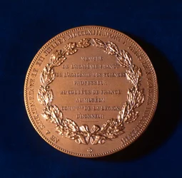 Médaille commémorative de Claude Bernard, physiologiste français, XIXe siècle