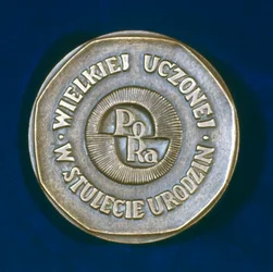 Médaille commémorative de Marie Sklodowska Curie, physicienne franco-polonaise, 1967