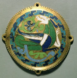 Médaillon représentant un dragon, français, de Conques