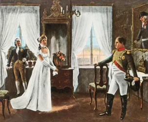 Rencontre de la reine Louise et de Napoléon Ier à Tilsit, 6 juillet 1807, 1936