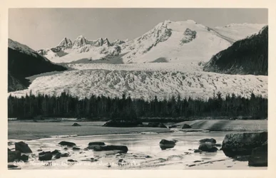Glacier Mendenhall près de Juneau, Alaska, c1940