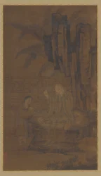 Réparation des vêtements au soleil du matin, dynastie Ming, XVe-XVIe siècle