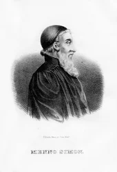 Menno Simons, chef religieux anabaptiste néerlandais, 1854