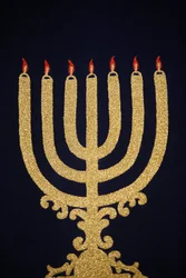 Menorah dans la synagogue Stadttempel, Vienne, Autriche