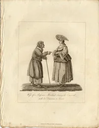 Femme de marchand avec nourrice pendant le Fasching, 1833
